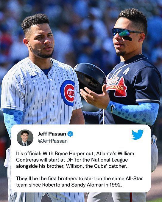 Willson, William Contreras 5th brothers to start All-Star