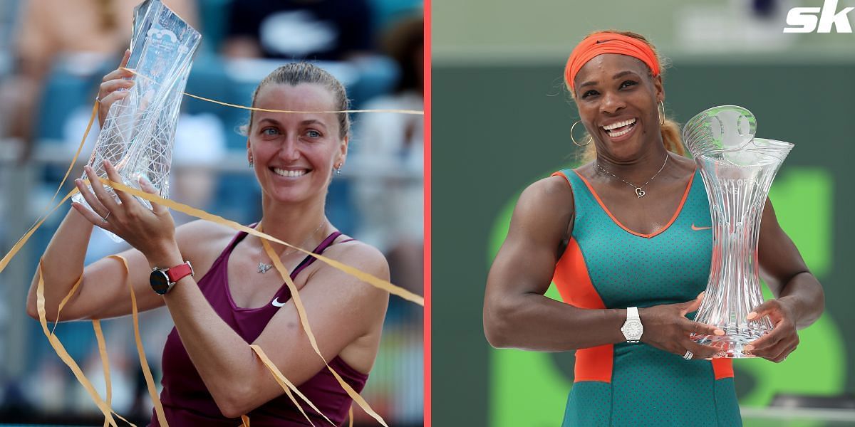 Petra Kvitova (L) and Serena Williams (R)