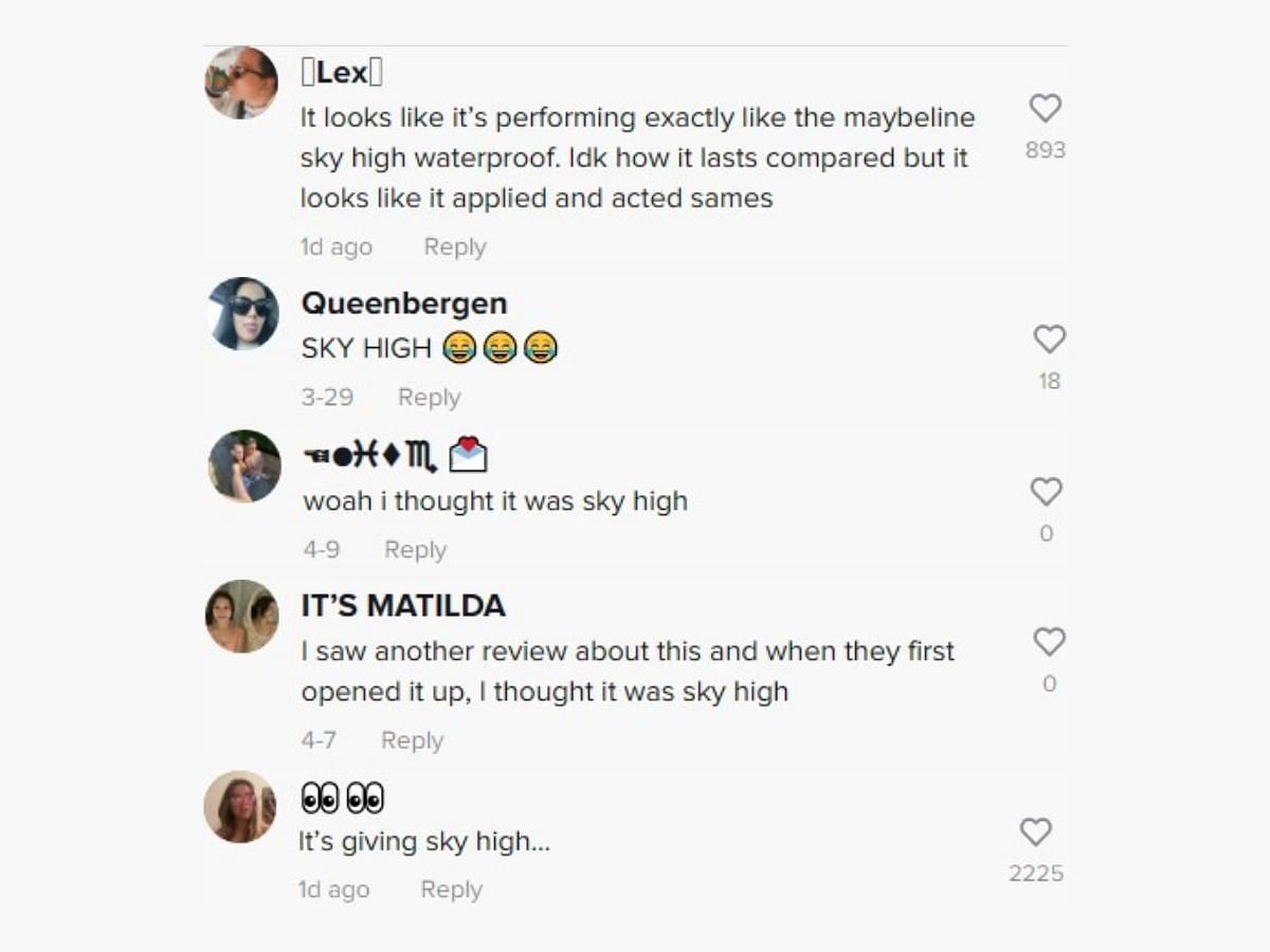 Netizens are comparing the new Kylash mascara with Maybelline Sky High mascara (Image via Sportskeeda)