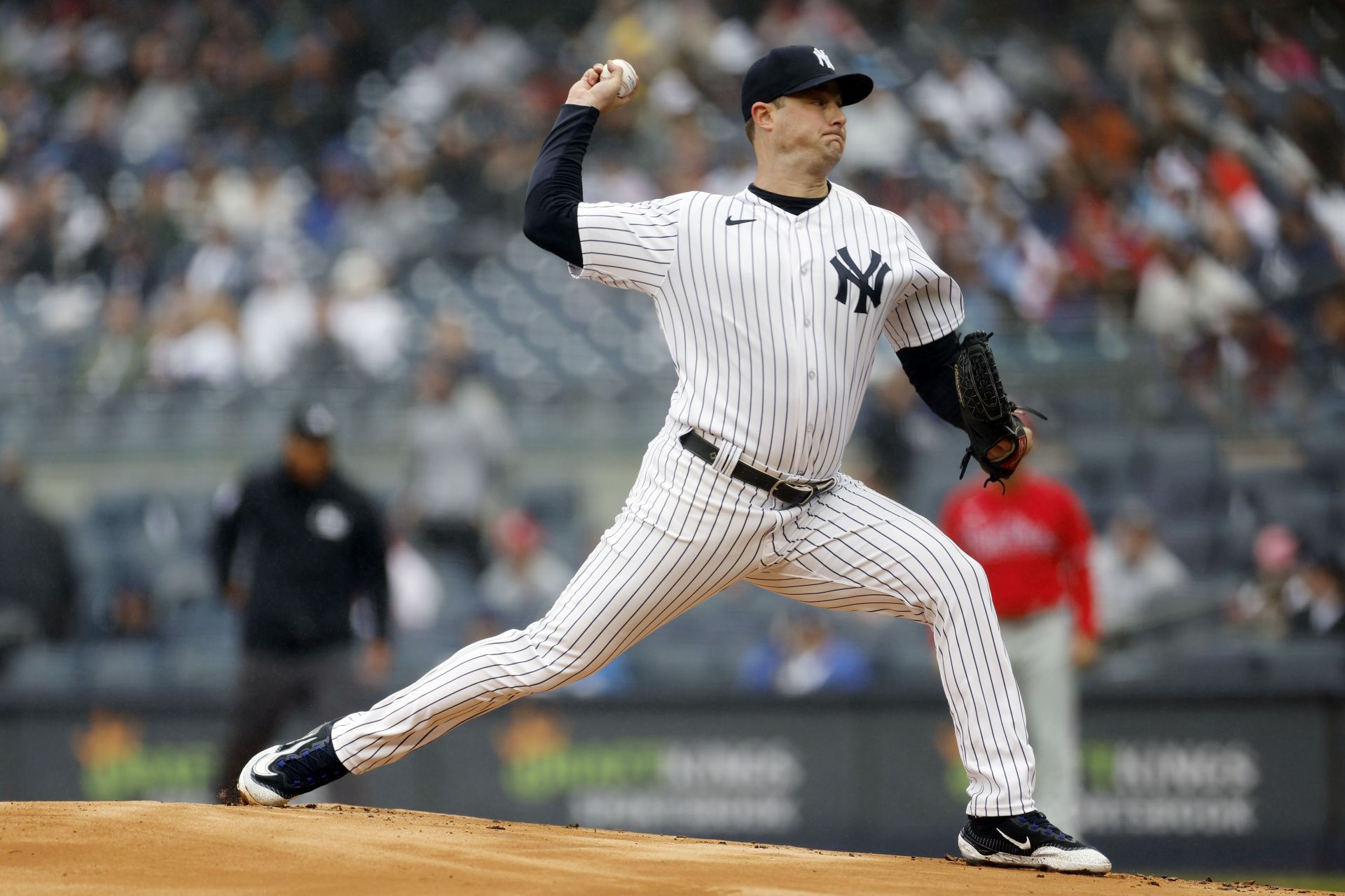 Gerrit Cole of the New York Yankees was shelled by the Minnesota Twins in a 2022 start.