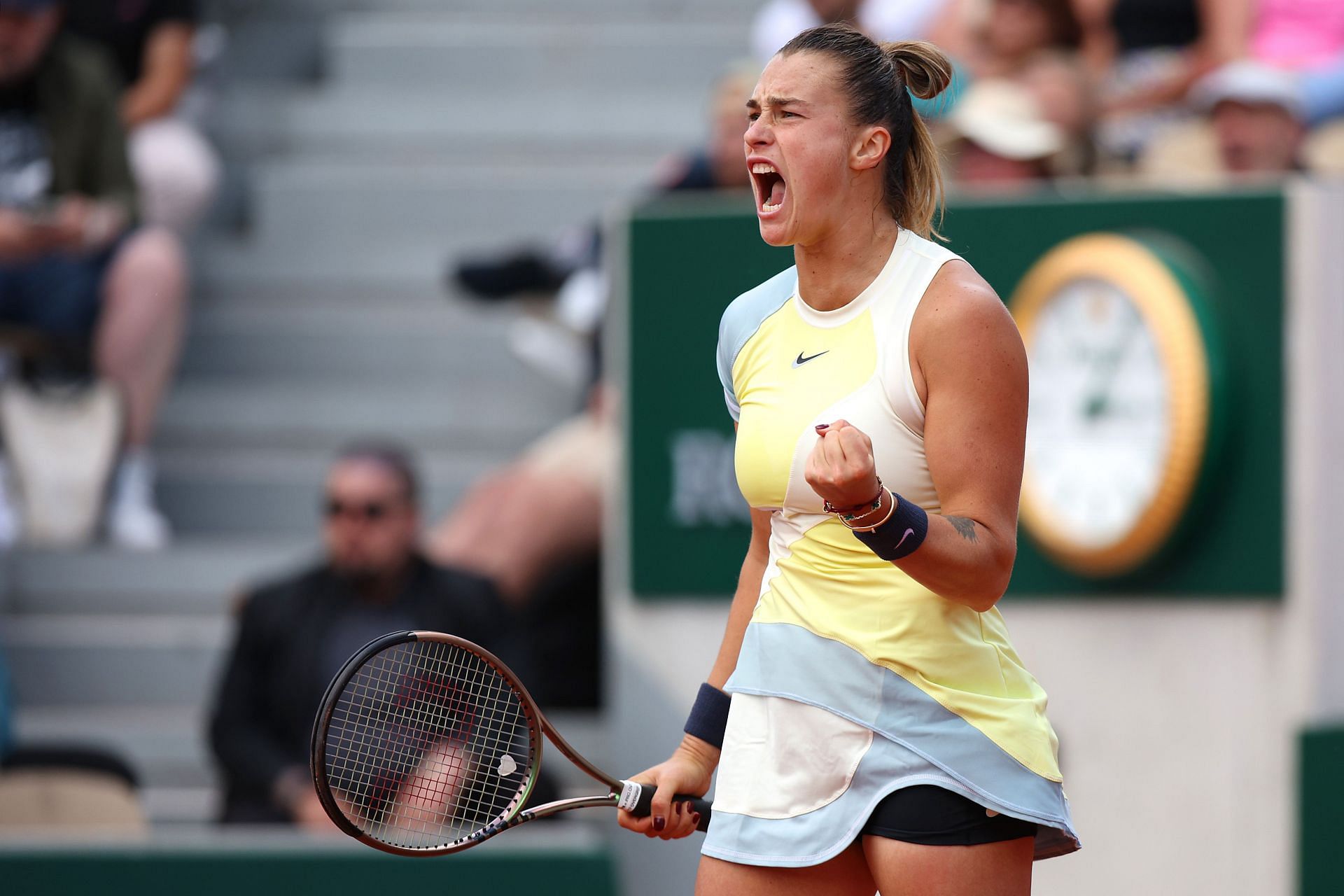 Aryna Sabalenka at the 2022 French Open.