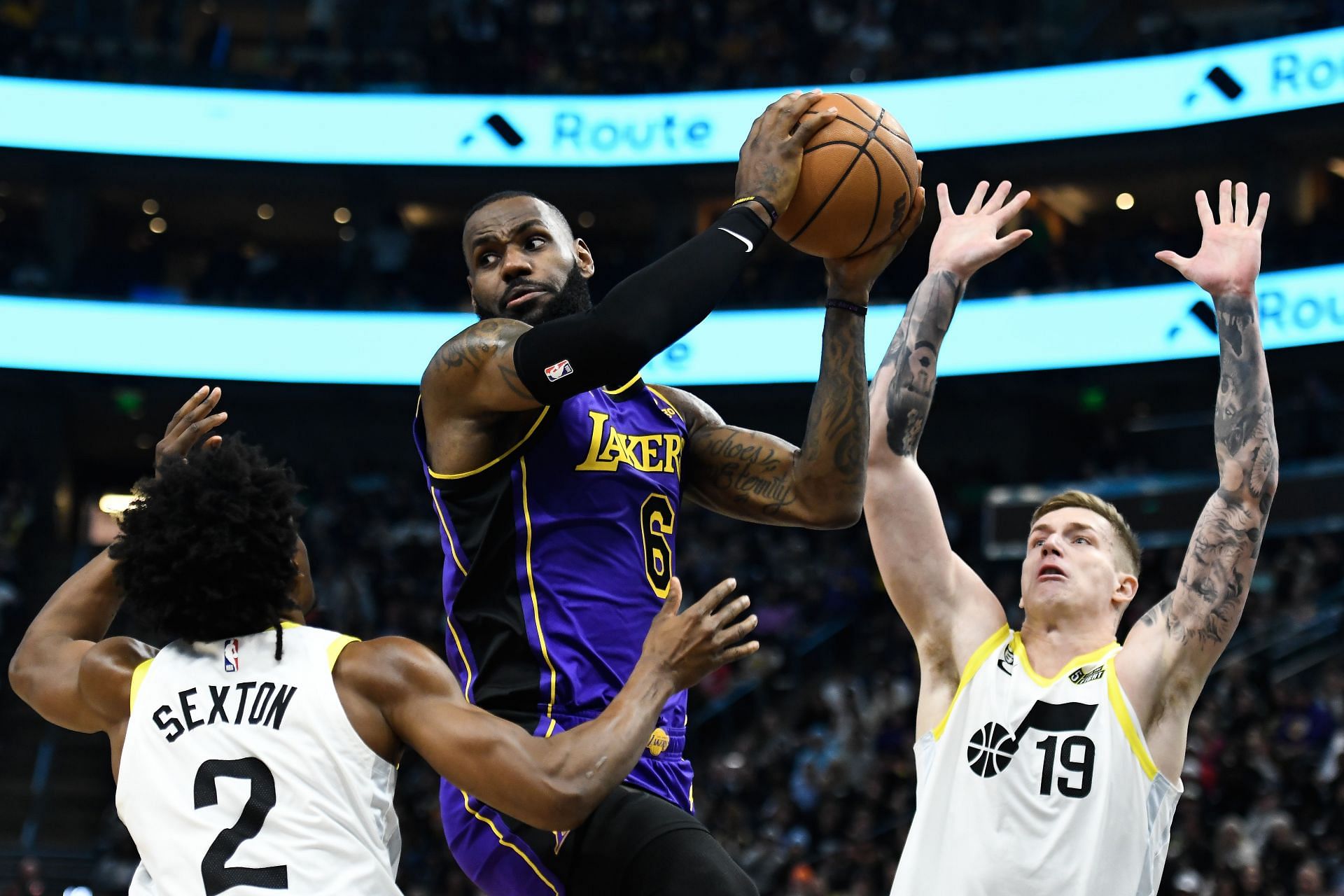 The Jazz nearly won Tuesday night&#039;s matchup against LeBron and his squad. (Image via Getty Images)