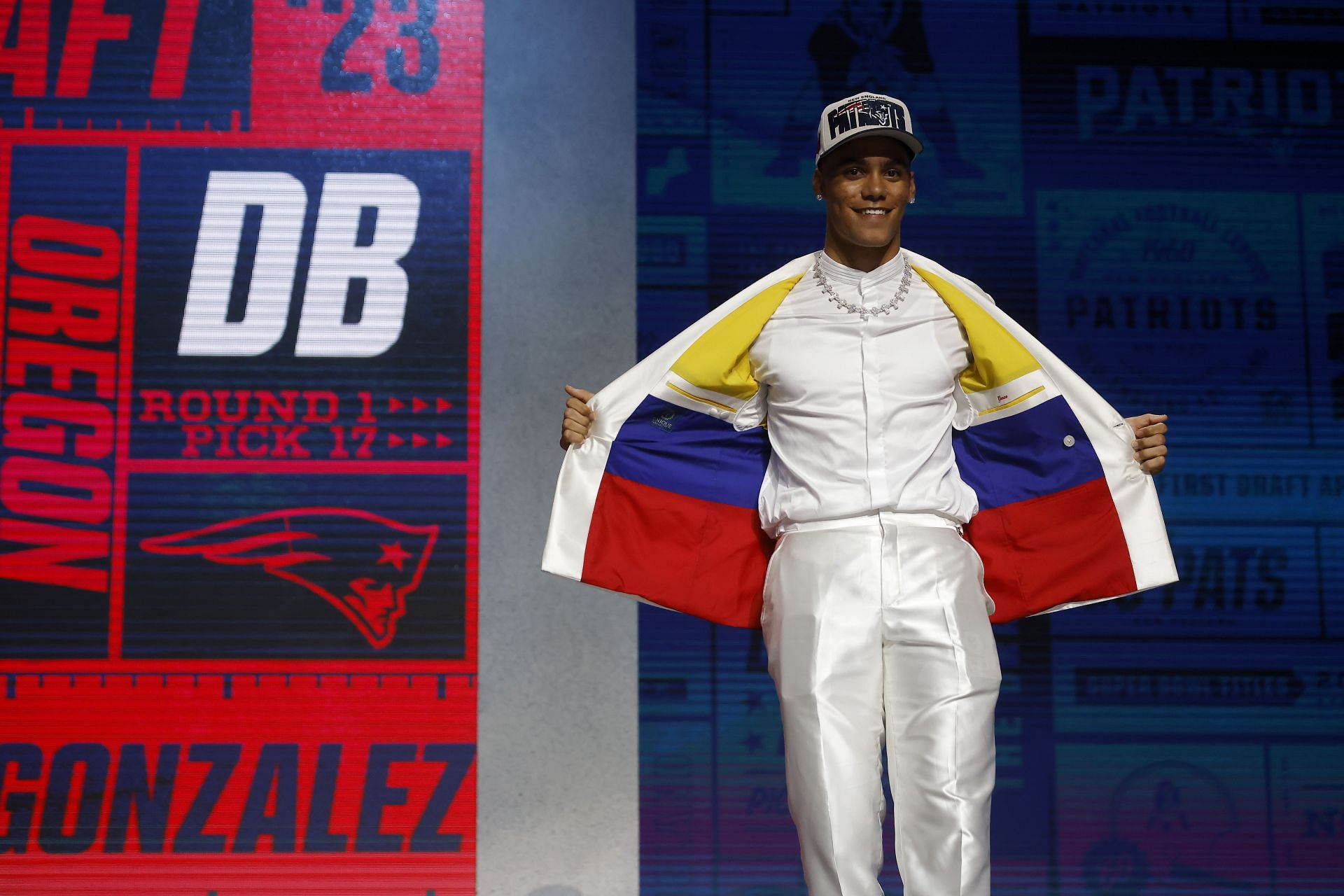 Christian Gonzalez paid tribute to his Colombian roots during the 2023 NFL Draft.