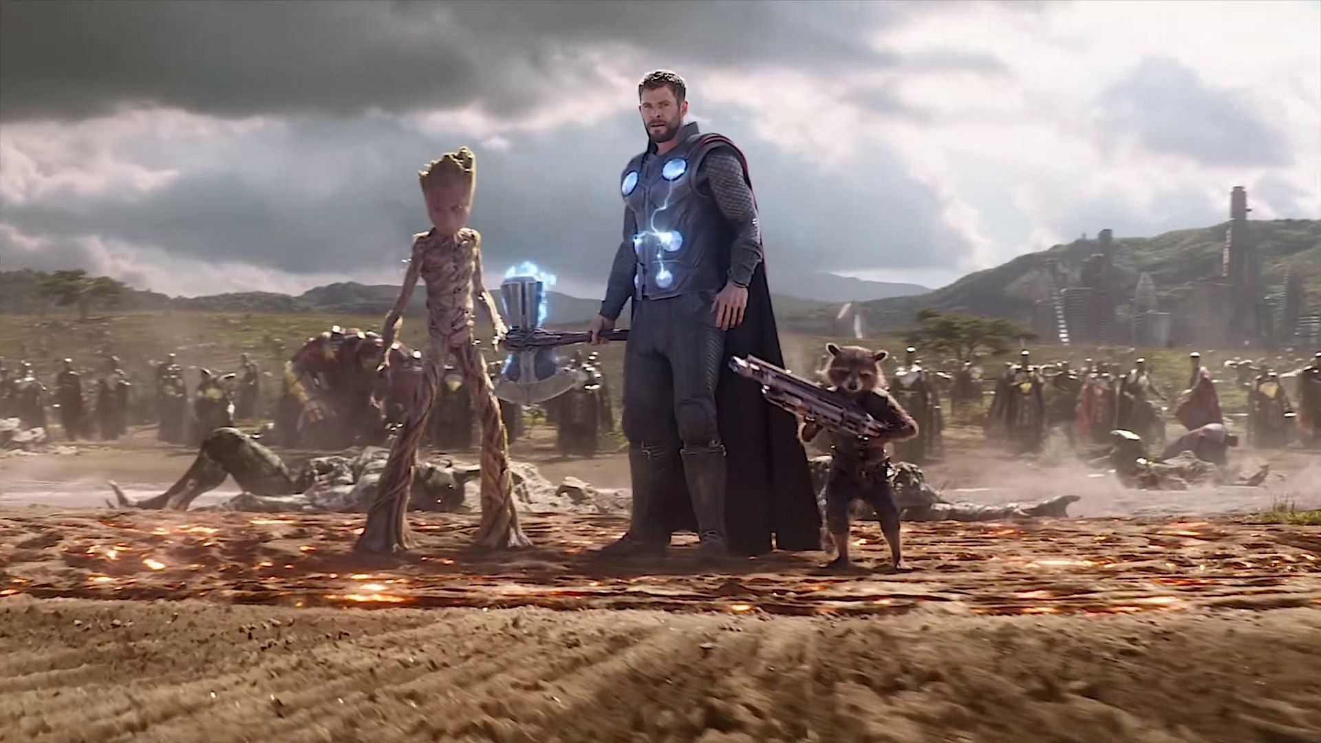 The God of Thunder, wielding Stormbreaker and ready to take on any challenge (Image via Marvel Studios)