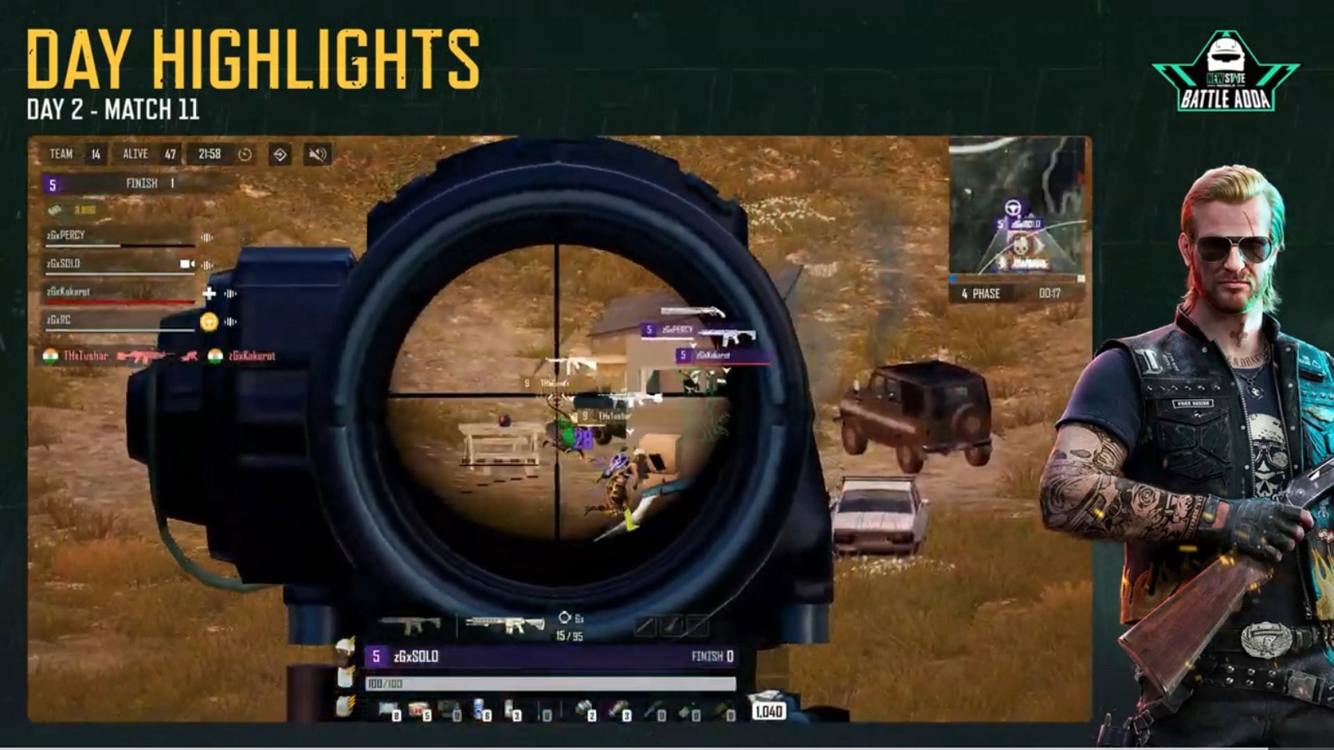 PUBG New State Battle Adda Day 2 concluded on April 26 (Image via Krafton)
