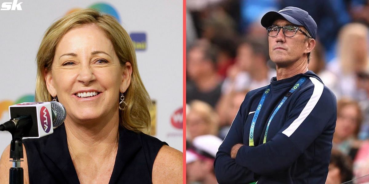 Chris Evert (L) and Darren Cahill (R)