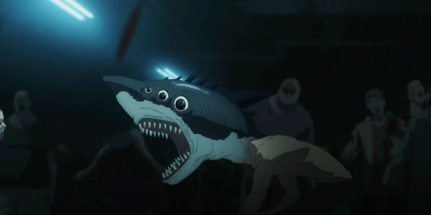 Shark Fiend Beam, as seen in Chainsaw Man (Image via MAPPA)