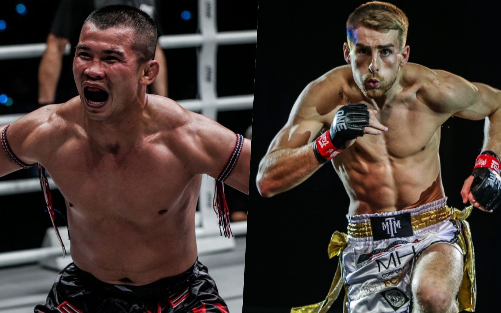 Nong-O Hama (L) and Jonathan Haggerty (R). | Photo by ONE Championship