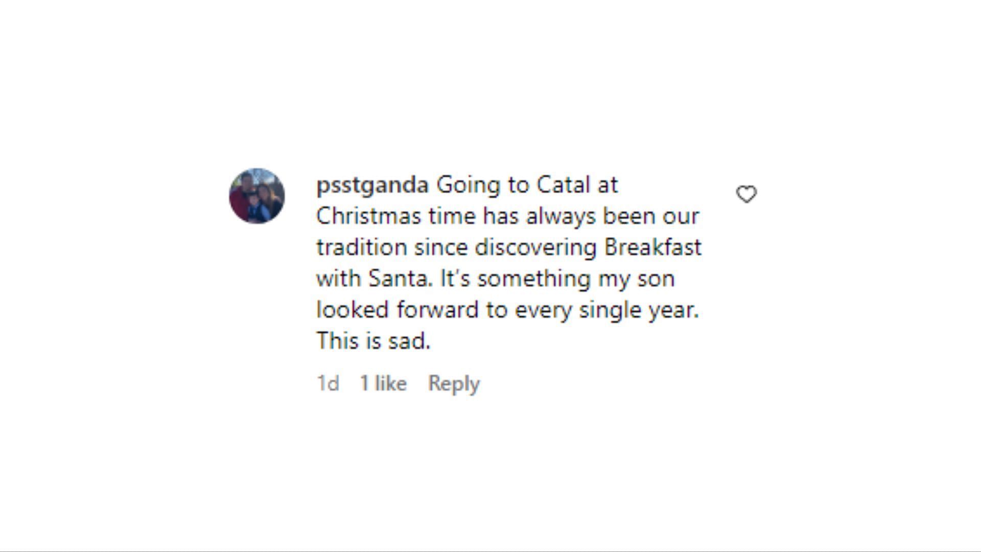 comment by the user @psstganda on Instagram (Image via Instagram)