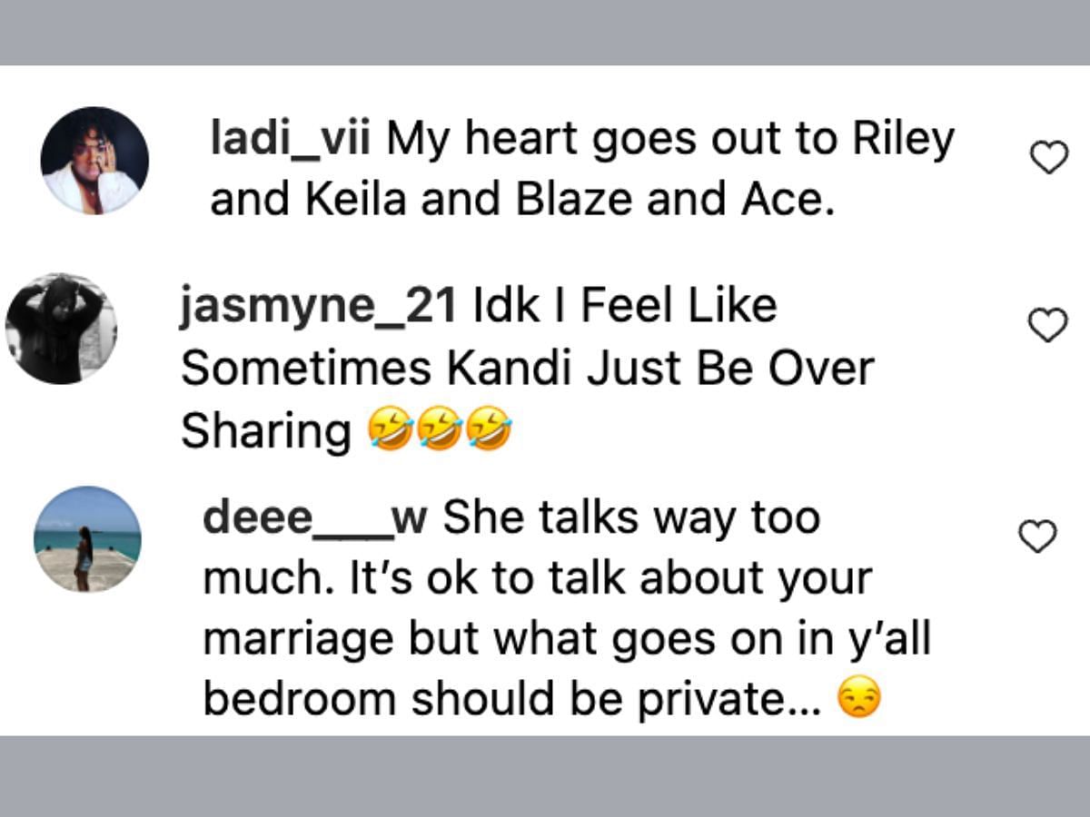 Fans&#039; comment on Kandi&#039;s relationship confession (Image via @theneighborhoodtalk/Instagram)