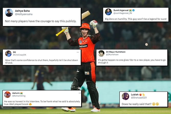 "Big zero on humility" - Twitterati divided as Harry Brook takes a brutal dig at ‘Indian fans’ after blazing century