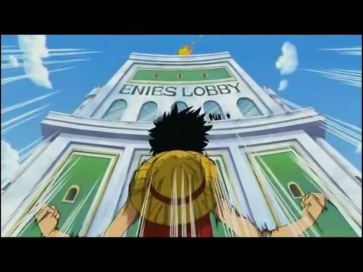 Luffy&#039;s declaration of war (Image via Toei animation)