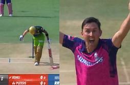 [WATCH] Trent Boult dismisses Virat Kohli for a golden duck with a brilliant inswinger in RCB vs RR IPL 2023 clash