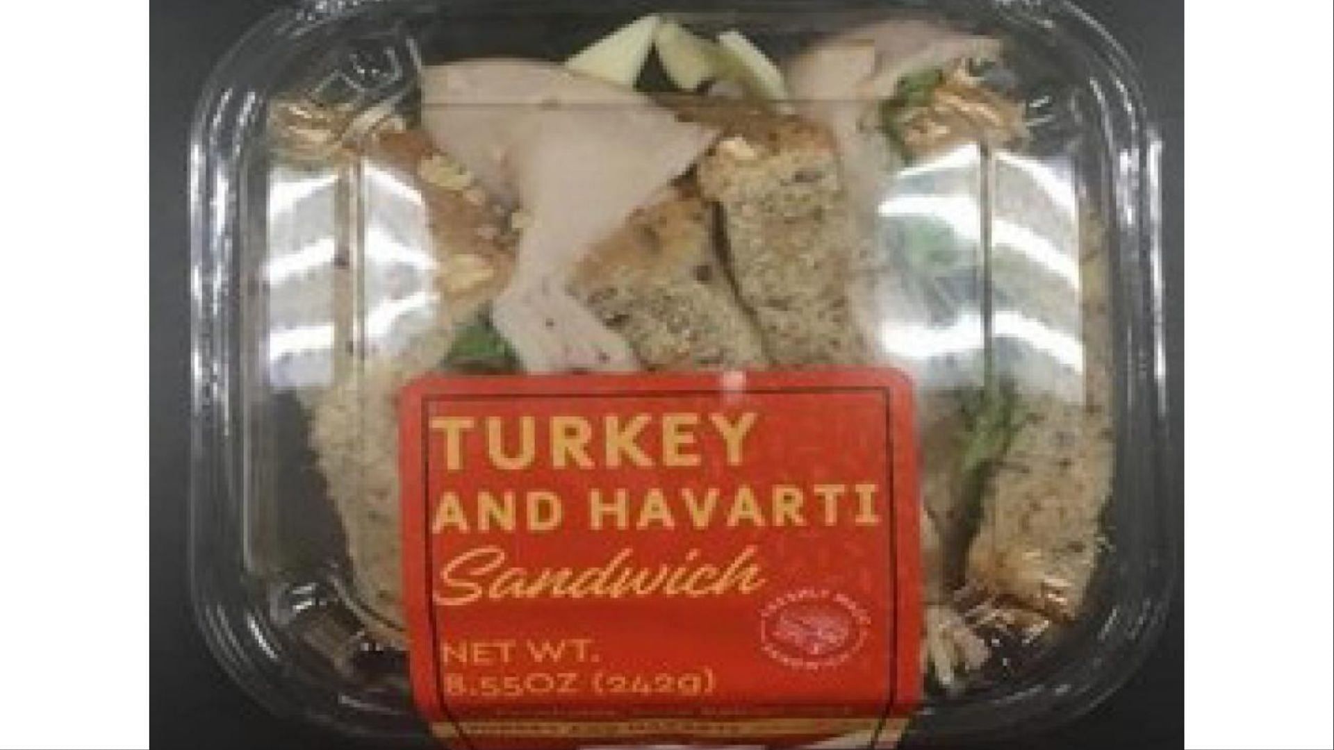 The recalled Turkey and Havarti sandwiches contain undeclared sesame allergens (Image via FDA)