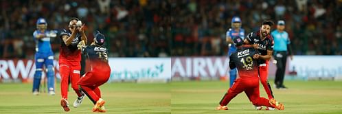 (Watch) Mohammed Siraj and Dinesh Karthik involved in an ugly collision while trying to dismiss Rohit Sharma