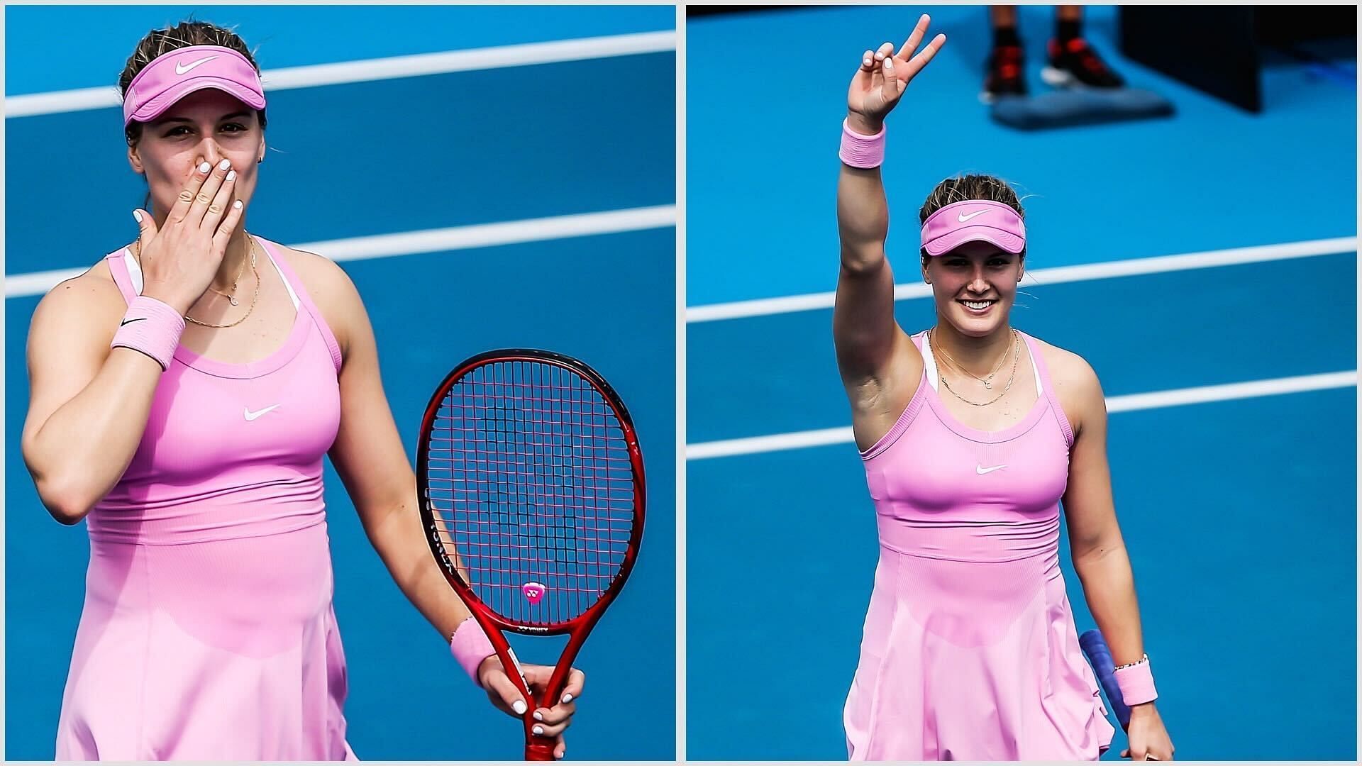 Eugenie Bouchard receives a warm welcome ahead of her Madrid Open campaign.