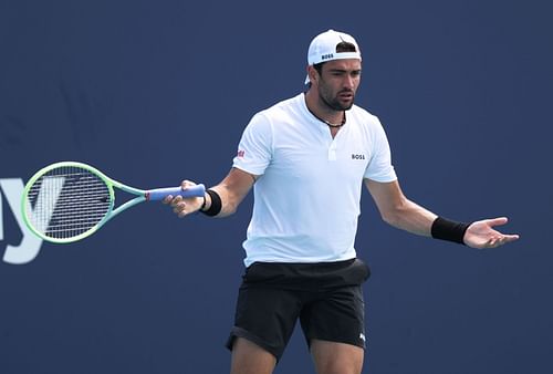 Matteo Berrettini in action at the Miami Open