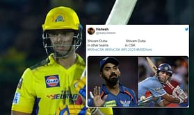 "The Lone Warrior"- Fans hail Shivam Dube after he smashed an aggressive half-century in CSK vs RR IPL 2023 clash