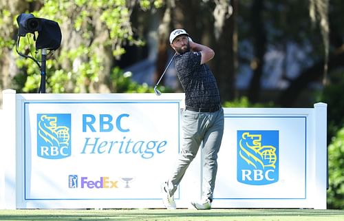 Jon Rahm at the Pro-Am event of the RBC Heritage