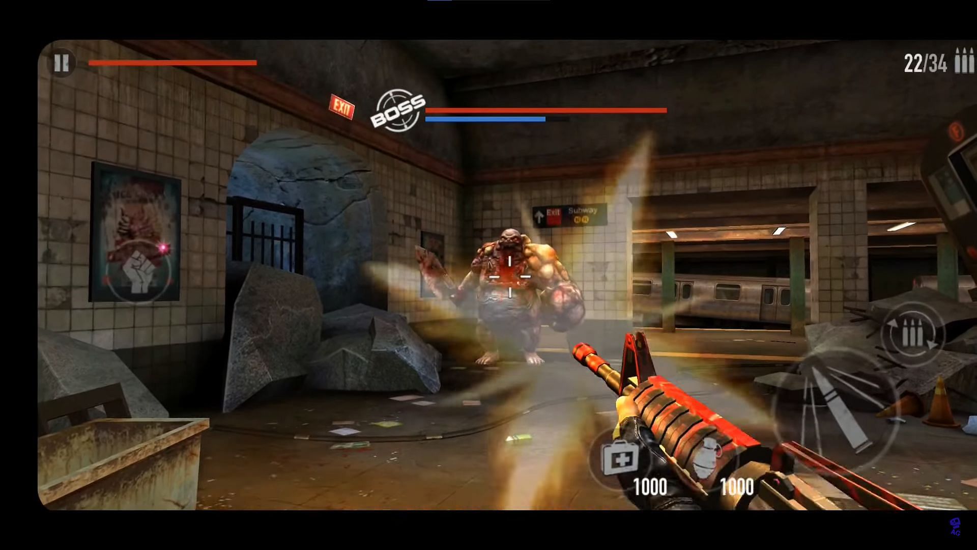 The variety of bosses in Mad Zombies is a key factor in making it so fun (Image via YouTube/androidgaming8757)