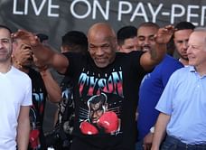 WATCH: Mike Tyson gets love from crowd at Gervonta Davis vs. Ryan Garcia weigh-ins