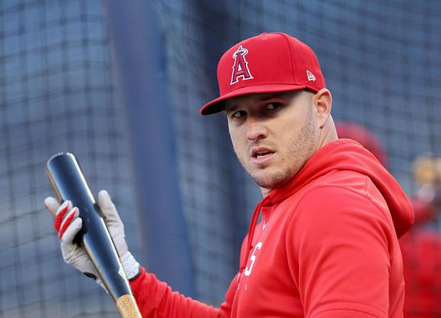 An Angels fan in a Mike Trout jersey proposed to his Royals fan