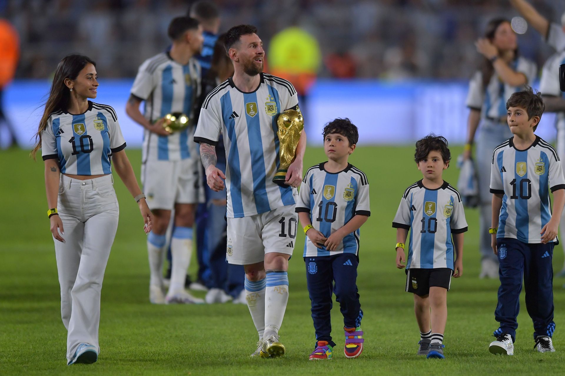 Thiago (R) is Lionel Messi&#039;s eldest son