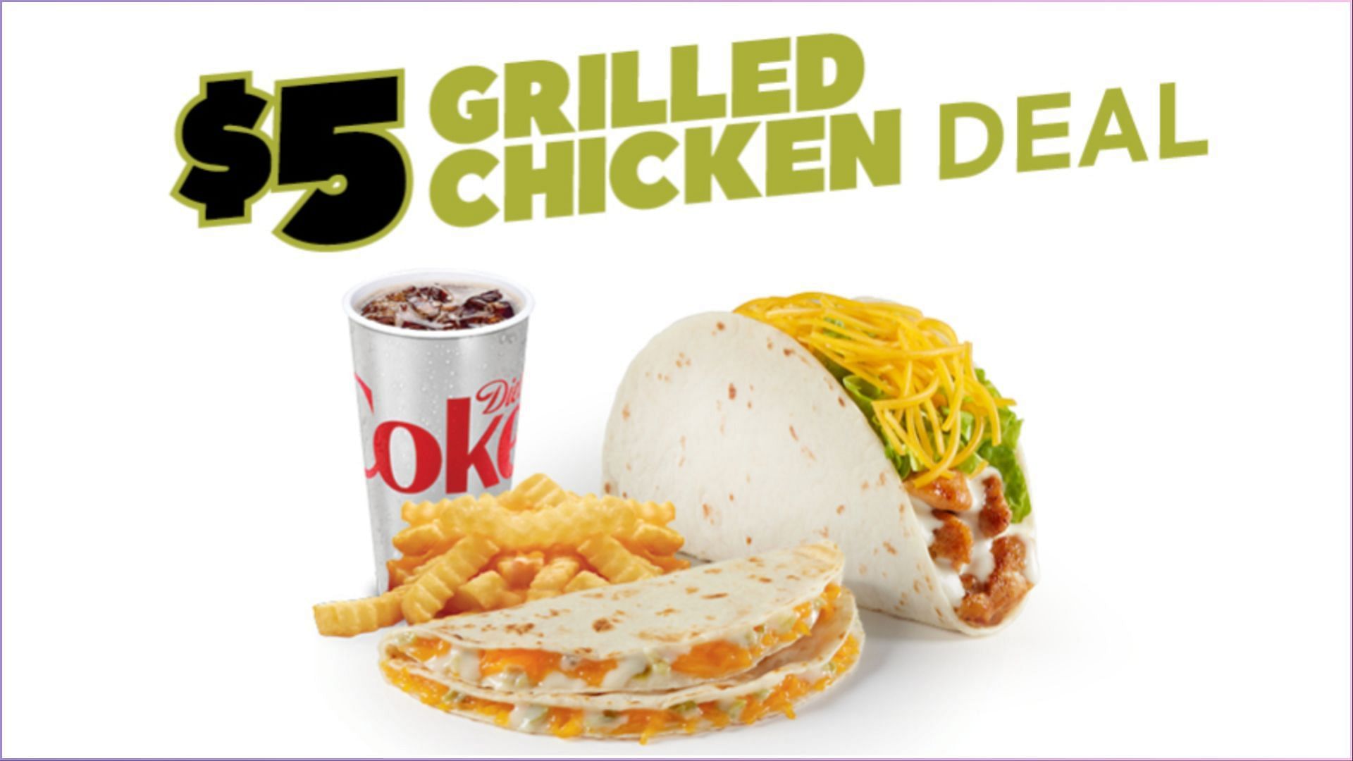 $5 Grilled Chicken Taco Del&rsquo;s Deal&reg; can be enjoyed all across the country (Image via Del Taco)