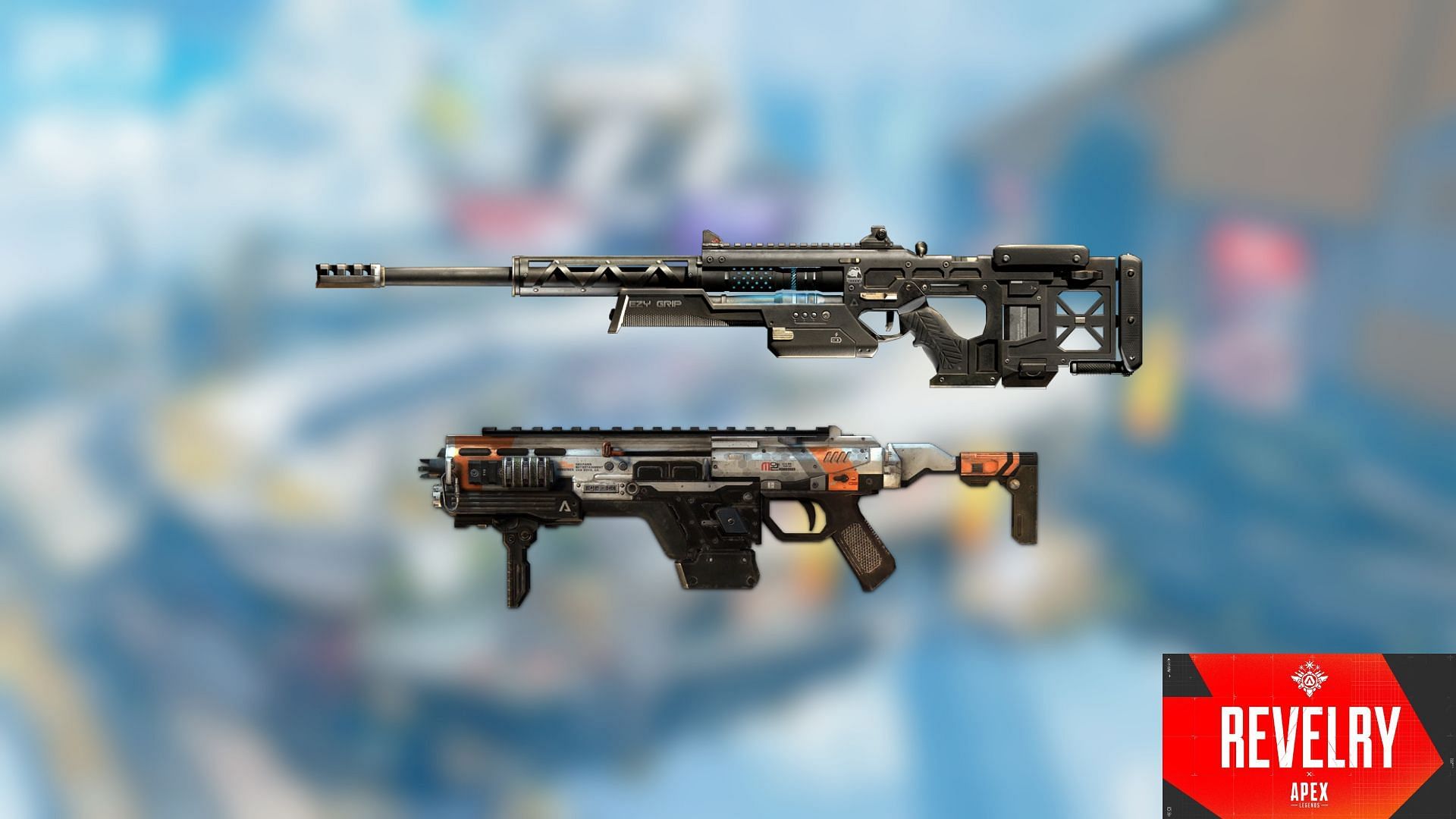 Sentinel and C.A.R. S.M.G. in Apex Legends (Image via Respawn Entertainment and Sportskeeda)