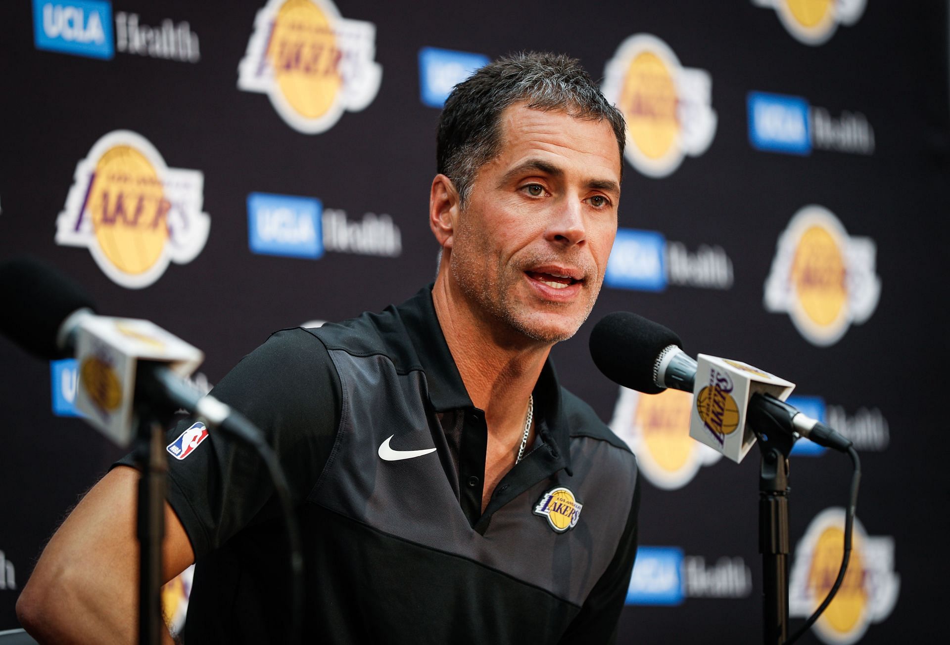 Earvin &quot;Magic&quot; Johnson &amp; Rob Pelinka Los Angeles Lakers Media Availability