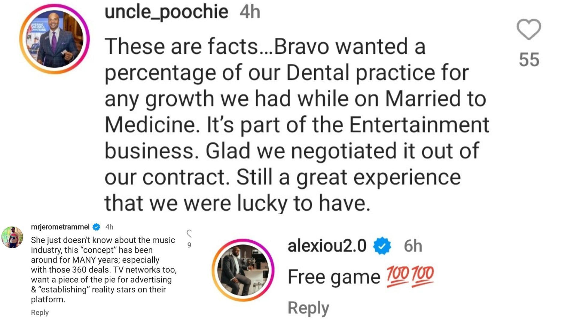 Celebs react to Frankel&#039;s comments (Image via @theshaderoom/Instagram)