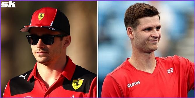 F1 superstar Charles Leclerc makes visit to Monte-Carlo Masters, interacts with Hubert Hurkacz