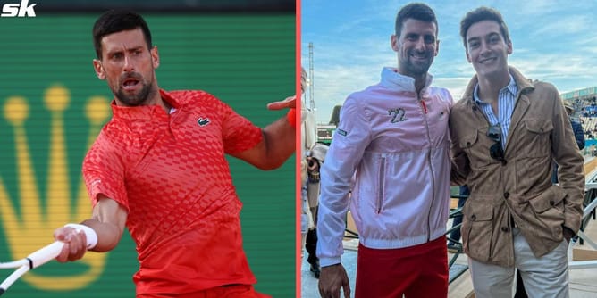 Novak Djokovic meets with F1 superstar George Russell after Monte-Carlo Masters opener win