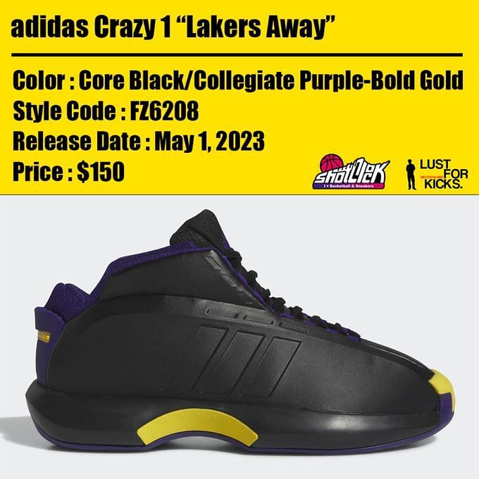 adidas alerts on X: #onfeetfriday — Kobe Bryant in the Lakers Home  adidas Crazy 1 in Game 1 of the 2002 NBA Finals. Will you be grabbing the  reissue of this Crazy