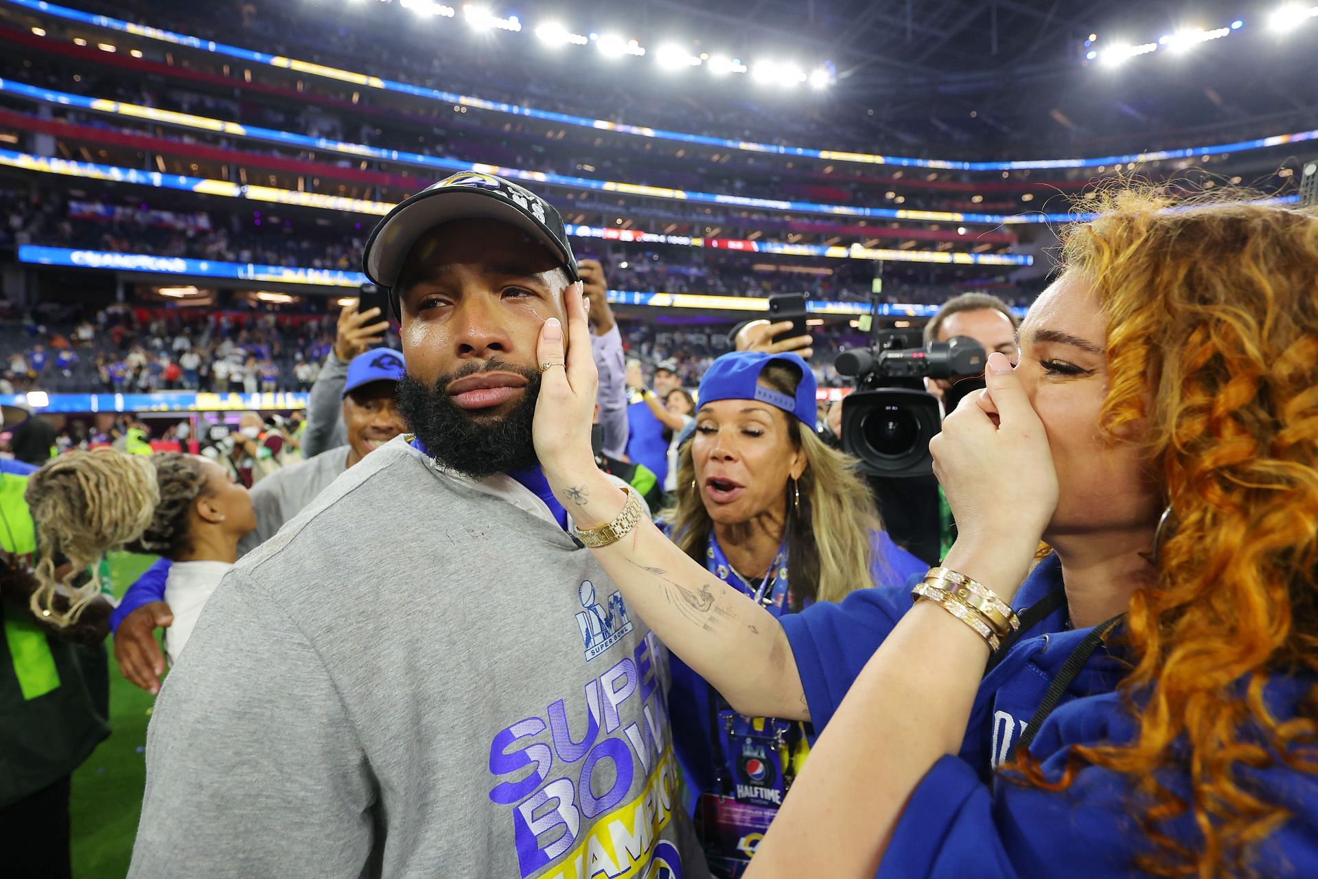 Odell Beckham Jr at Super Bowl LVI - Los Angeles Rams v Cincinnati Bengals