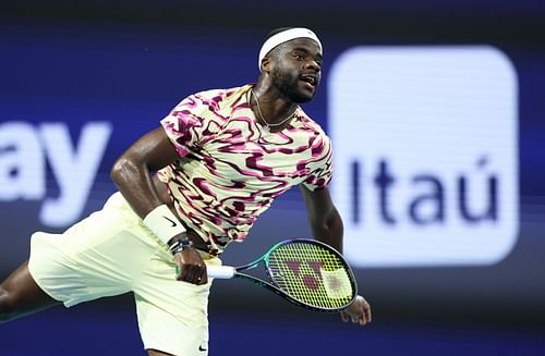 Frances Tiafoe competes at the 2023 Miami Open.