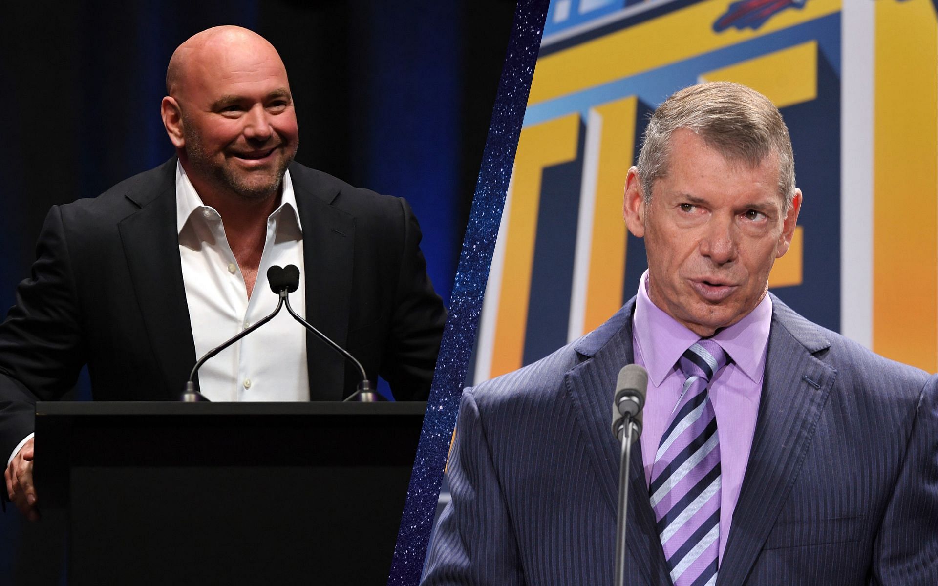 Dana White (left), Vince McMahon (right) 