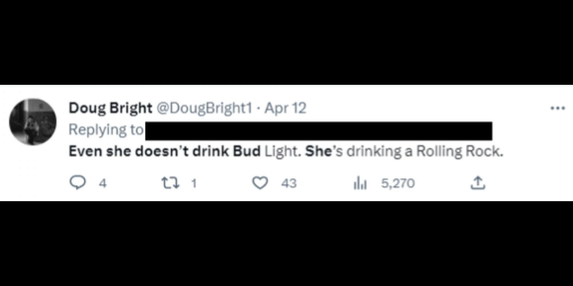 Netizens react to Bud Light's VP's leaked frat party photos. (Image via Twitter/@DougBright1)