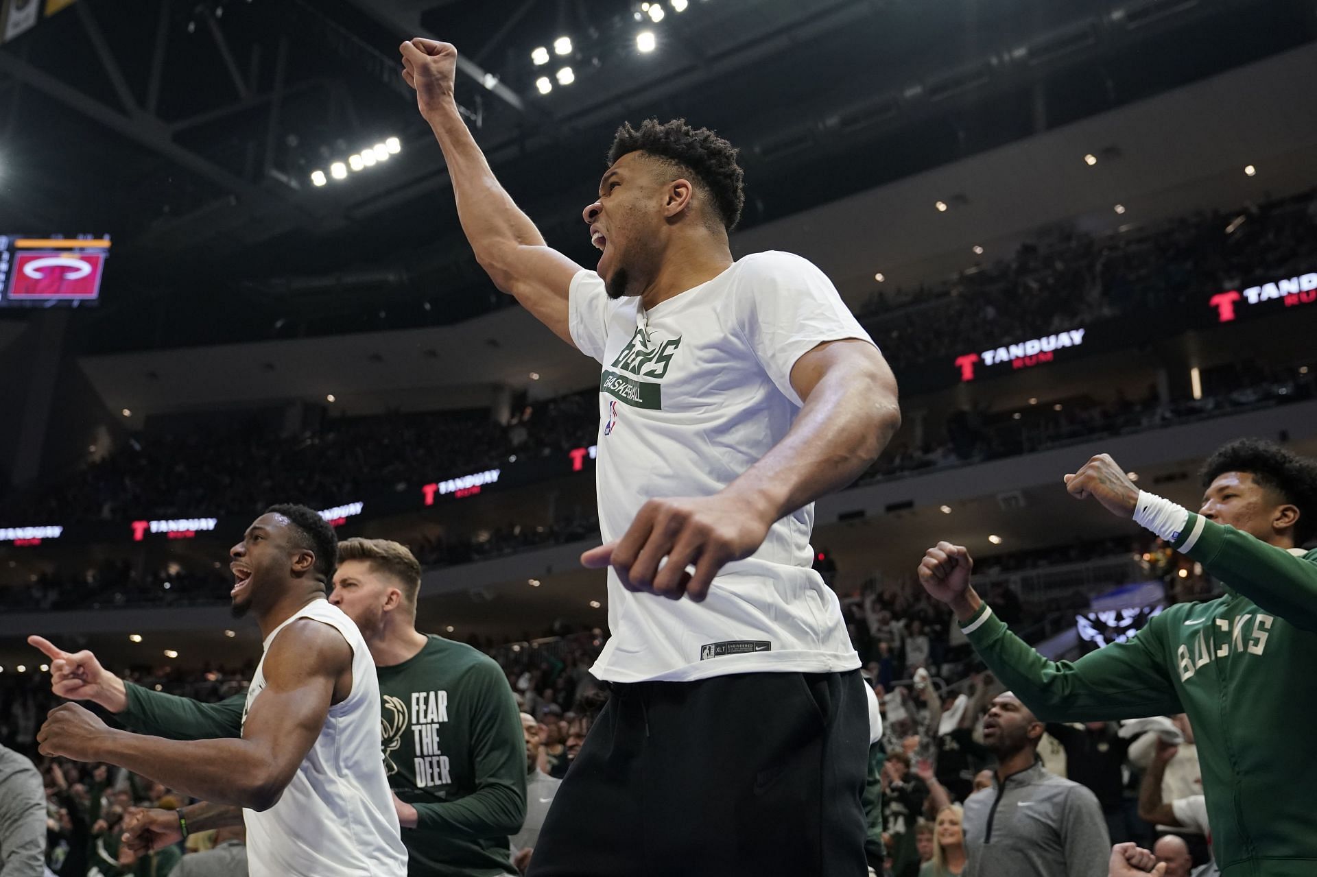 Giannis Antetokounmpo is questionable for the Milwaukee Bucks heading into Game 3 against the Miami Heat.