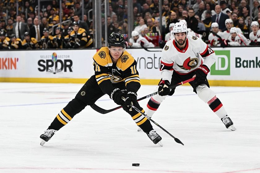 Boston Bruins' Trent Frederic said Ryan Lomberg was choking him