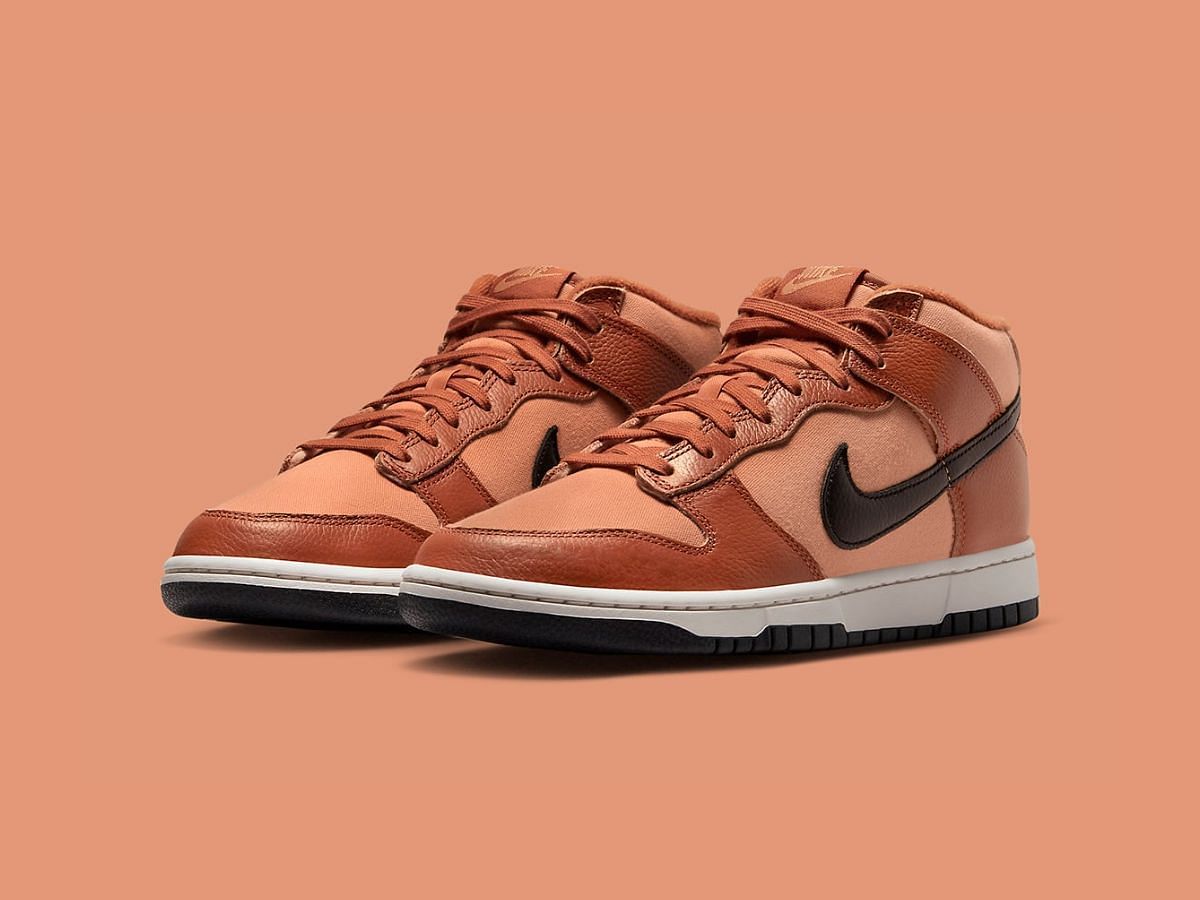 Nike Dunk Mid &quot;Brown Black&quot; sneakers (Image via Nike)