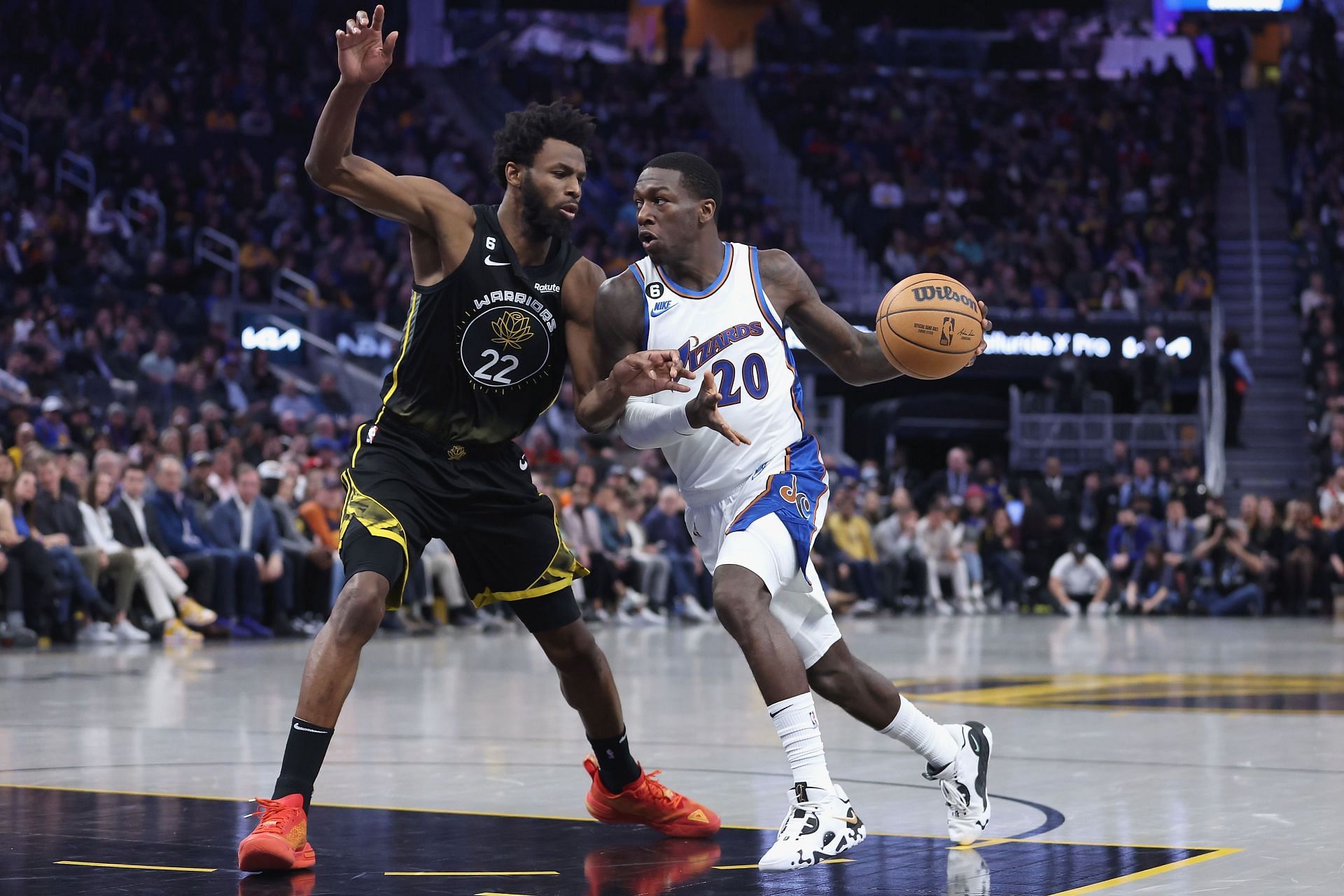 Wiggins had one of the best games of the season against Washington (Image via Getty Images)