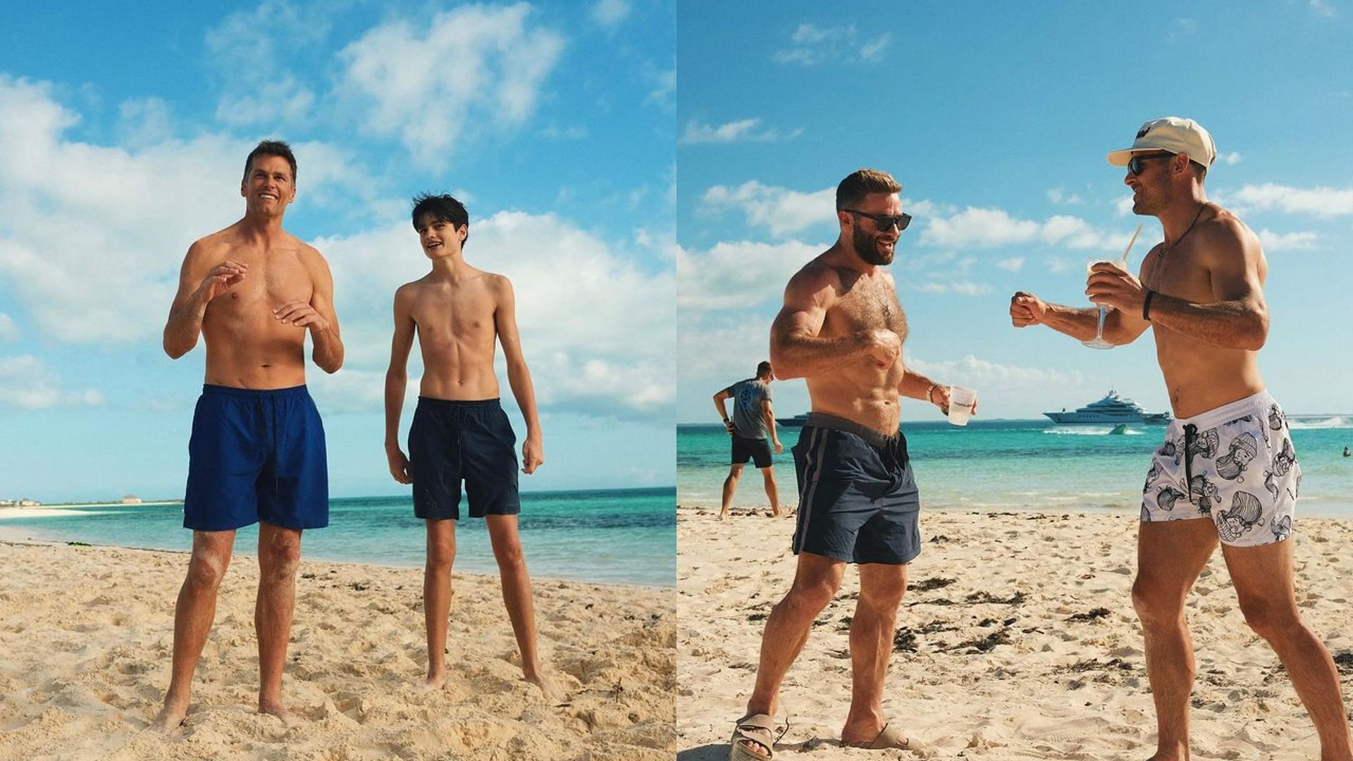 Tom Brady Tried to Cover Gronk in Beach Football and It Went Poorly