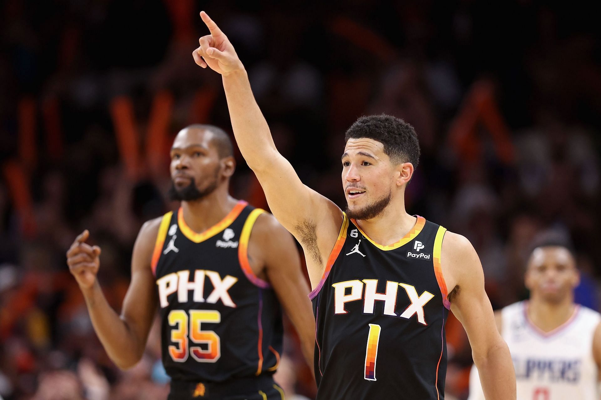 Phoenix Suns stars Kevin Durant and Devin Booker