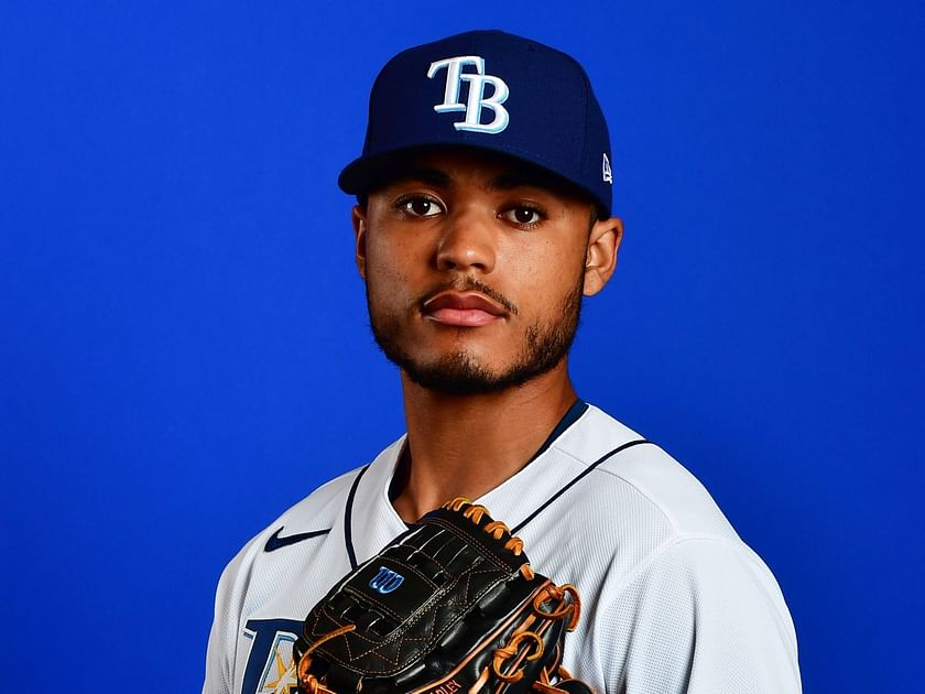 Tampa Bay Rays starter Taj Bradley pitches during a baseball game