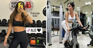 Lionel Messi’s wife Antonela Roccuzzo promotes active wear brand also endorsed by Cristiano Ronaldo’s girlfriend Georgina Rodriguez