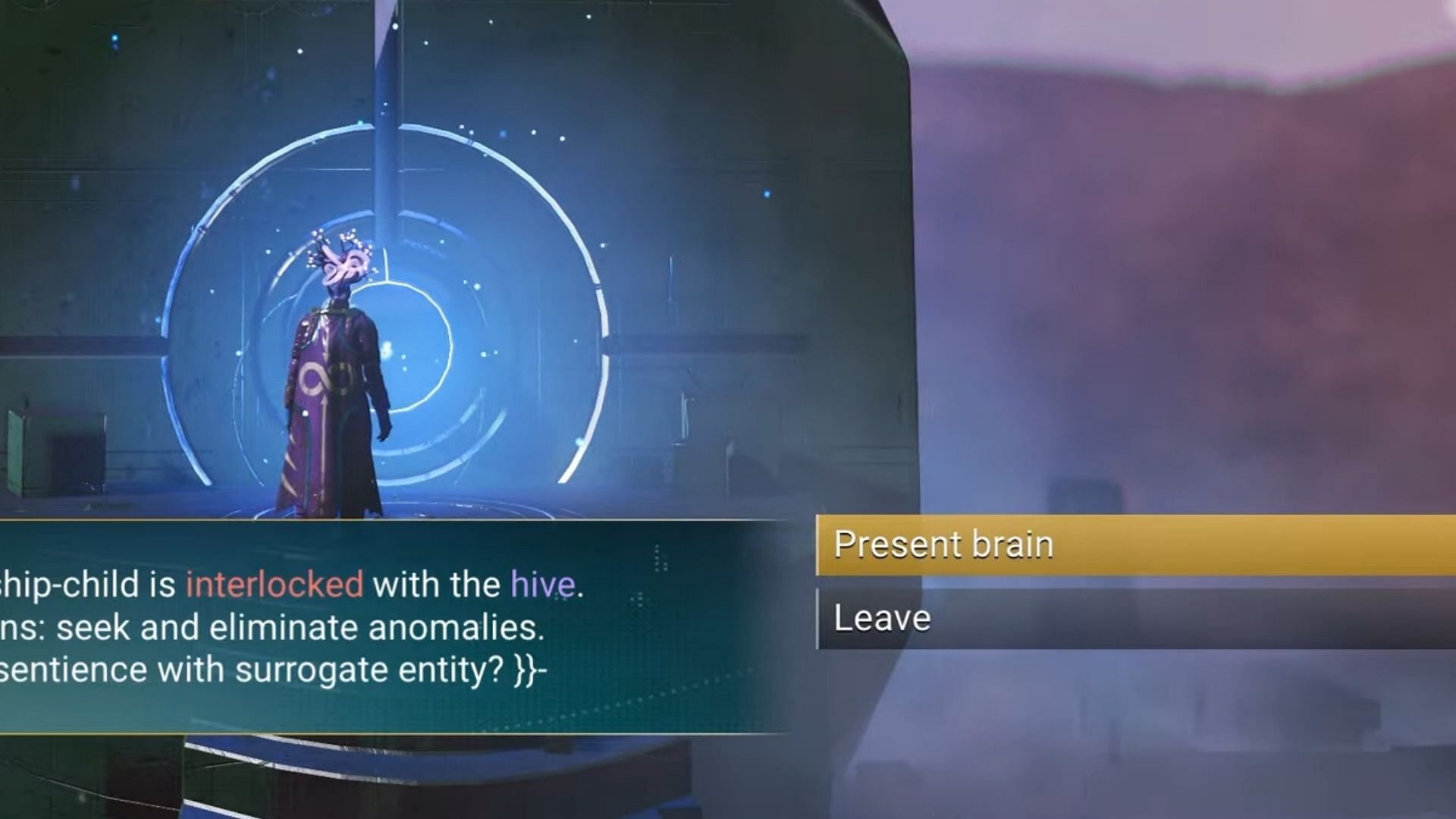 Select the Present Brain option to acquire Harmonic Brain (Image via Hello Games)