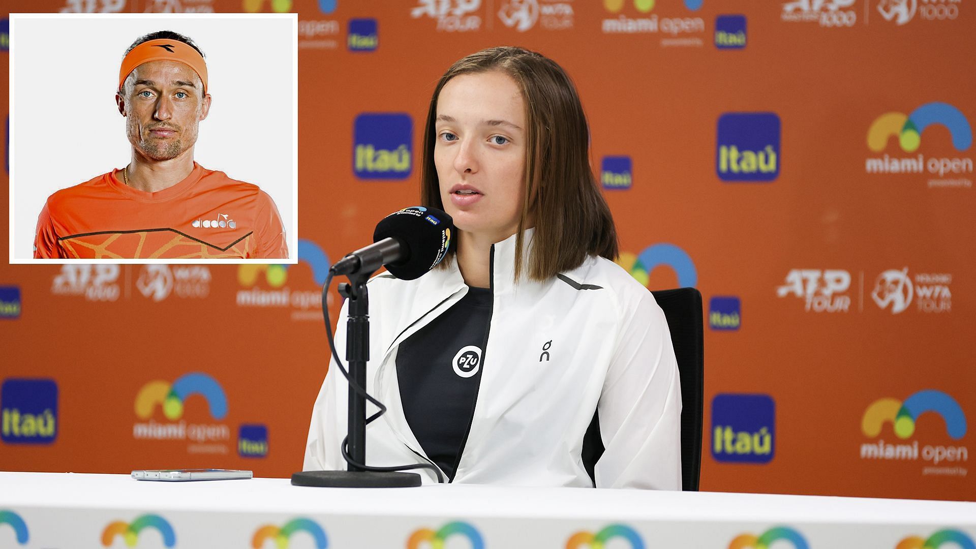 Iga Swiatek and Alexandr Dolgopolov (inset)