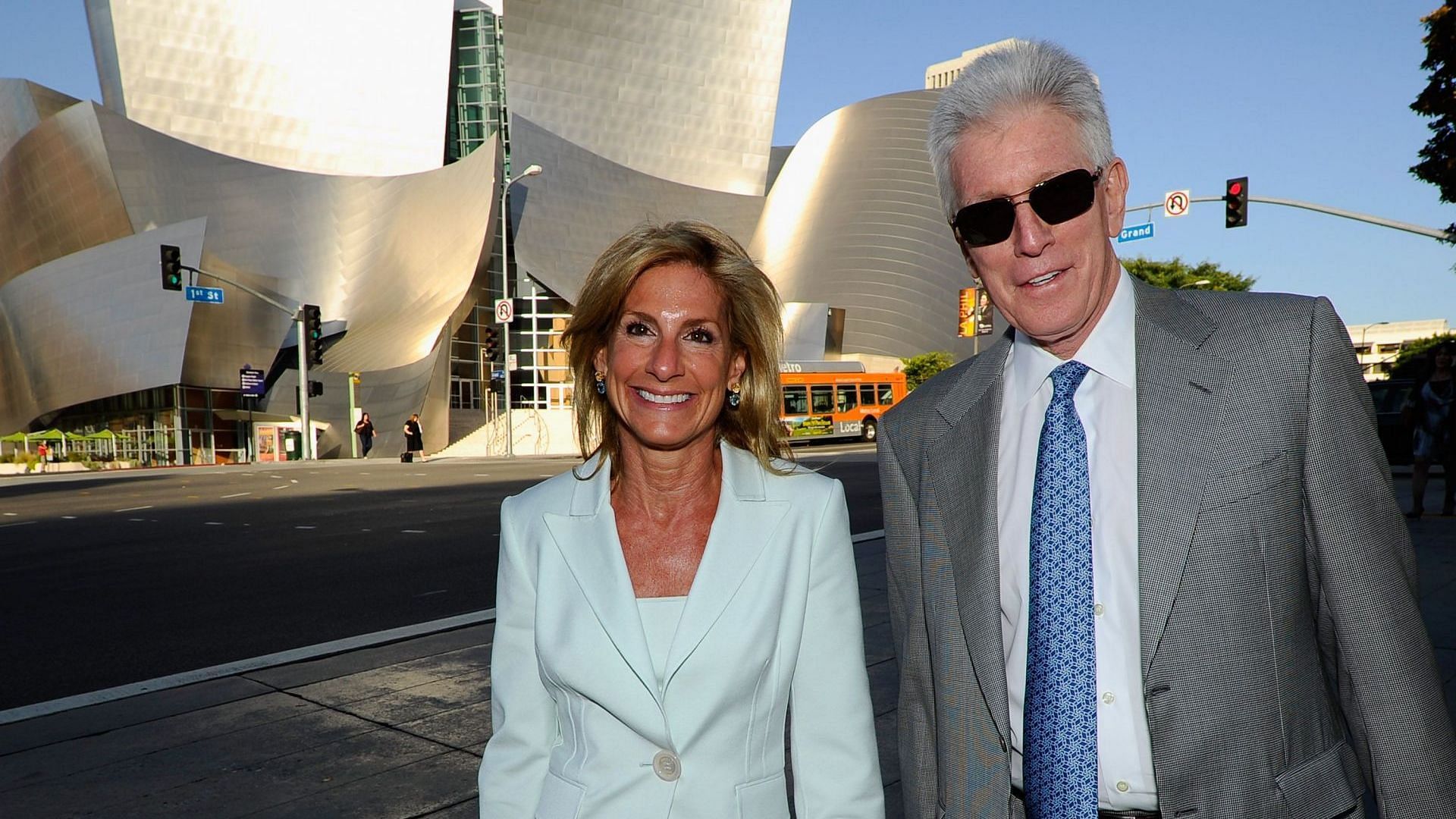 McCourt Divorce Trial Continues With Ownership Of Dodgers In Contention: LOS ANGELES, CA - AUGUST 31: Jamie McCourt (L), Former Los Angeles Dodgers CEO, arrives with her attorney, Dennis Wasser at Los Angeles County Superior Court for day two of a non-jury divorce trial on August 31, 2010 in Los Angeles, California. The trial, being presided over by Judge Scott M. Gordon in California Superior Court, is to decide whether Frank McCourt is the sole owner of the Los Angeles Dodgers baseball team or whether his estranged wife and former Dodger CEO Jamie McCourt still has ownership stake in the team. (Photo by Kevork Djansezian/Getty Images)