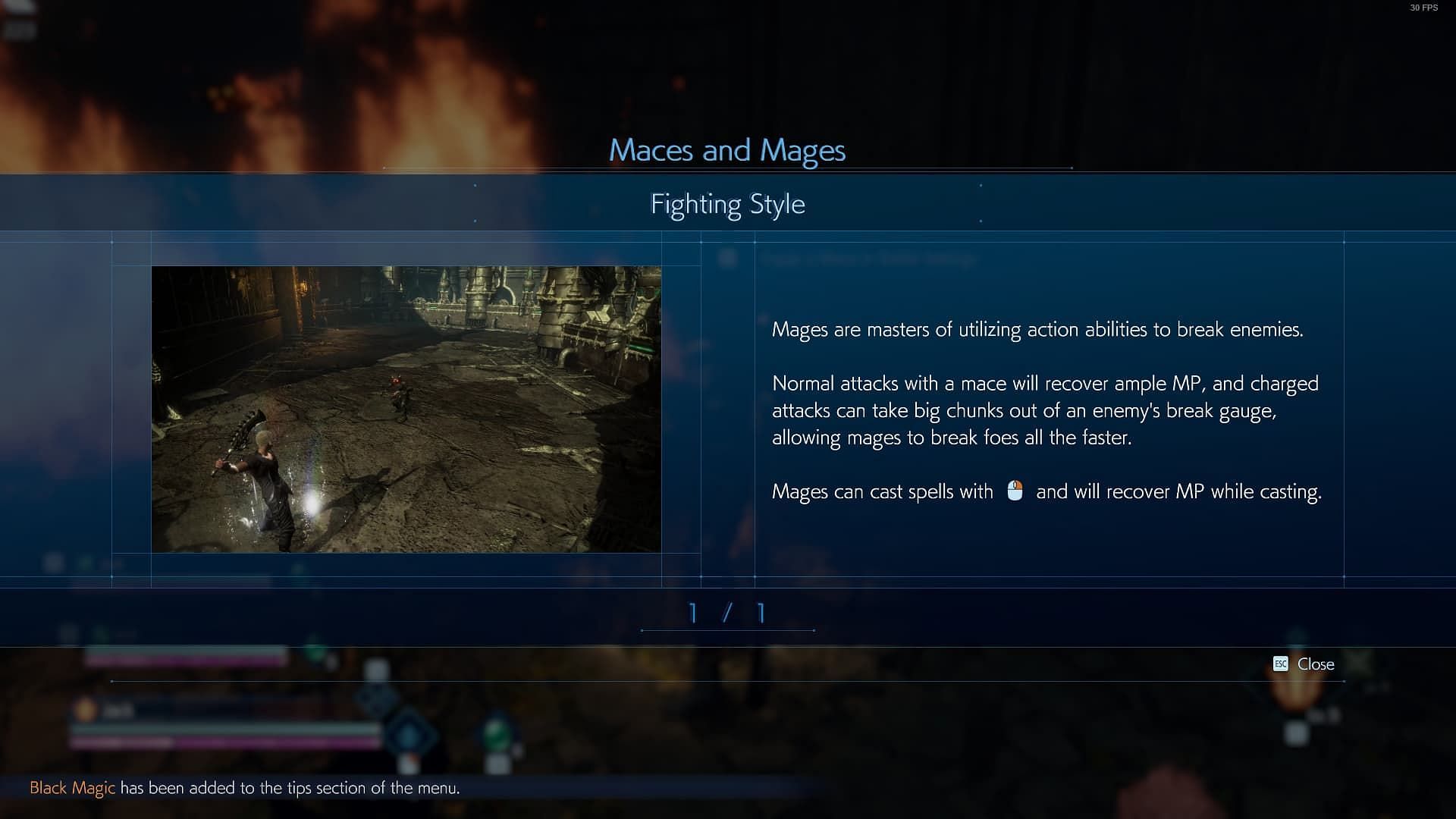 The on-screen tutorial texts can often yield some useful information (Image via Square Enix)